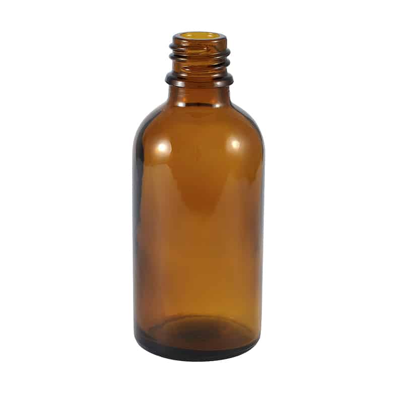 Glassflaske brun 50 ml DIN 18 mm
